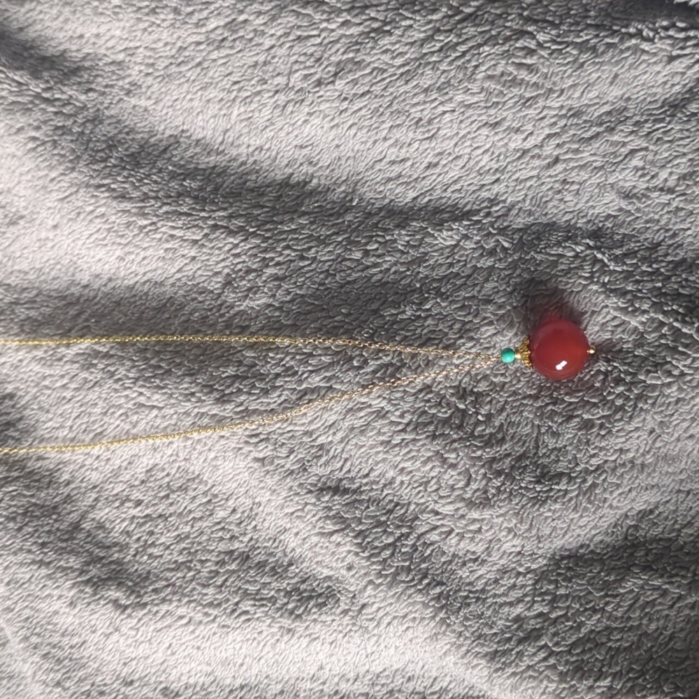 💜Gold carnelian necklace